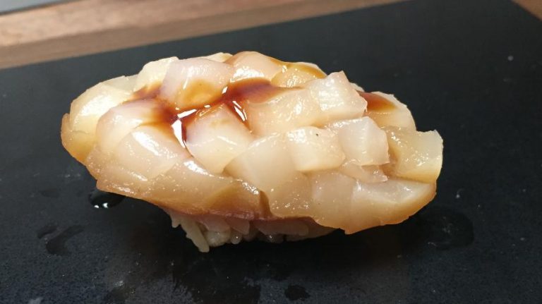 Smoked Scallop with eel sauce