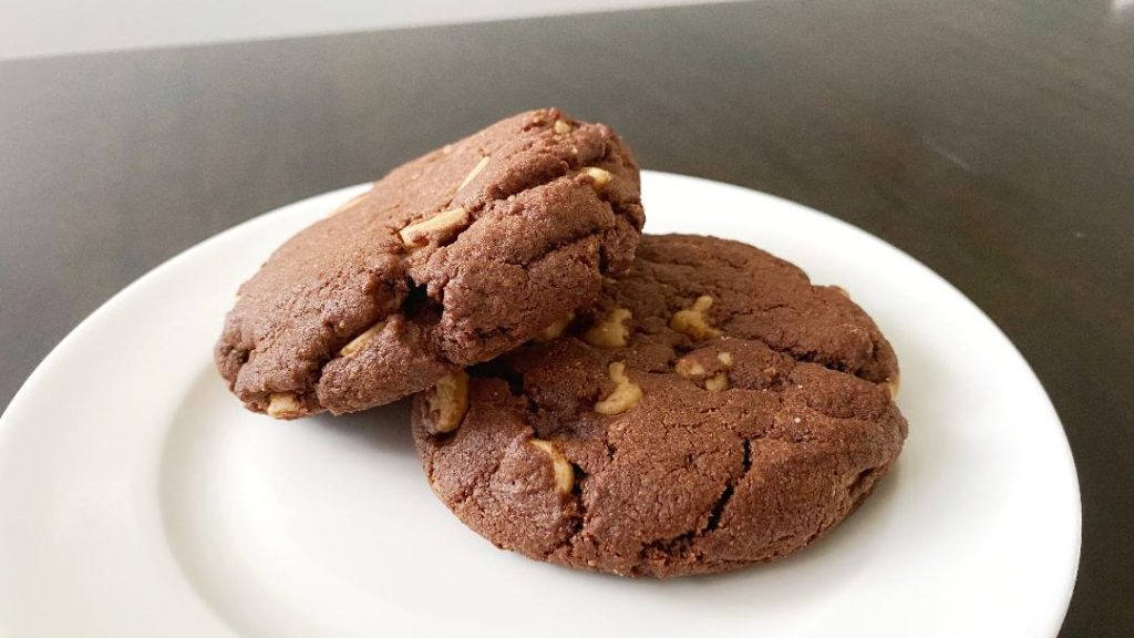 Baked After Dark Chocolate Peanut Butter Cookies