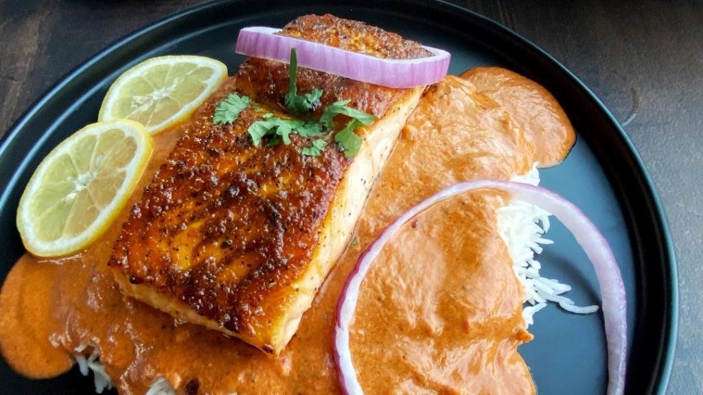 Saffron Indian Kitchen Curried Salmon