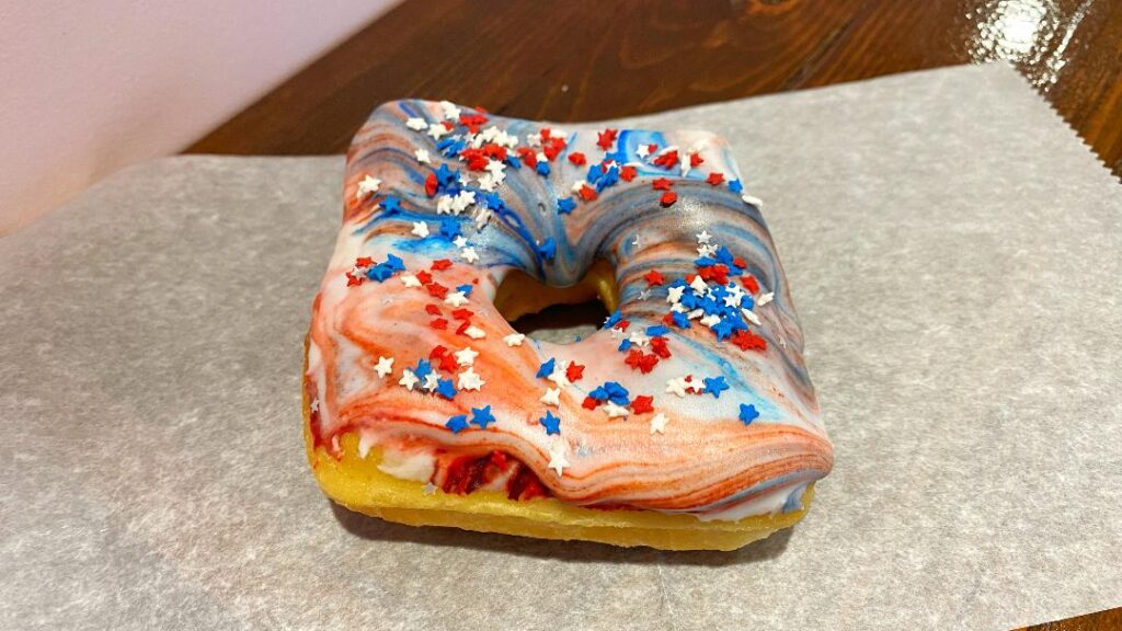 Square Donut 4th of July Donut