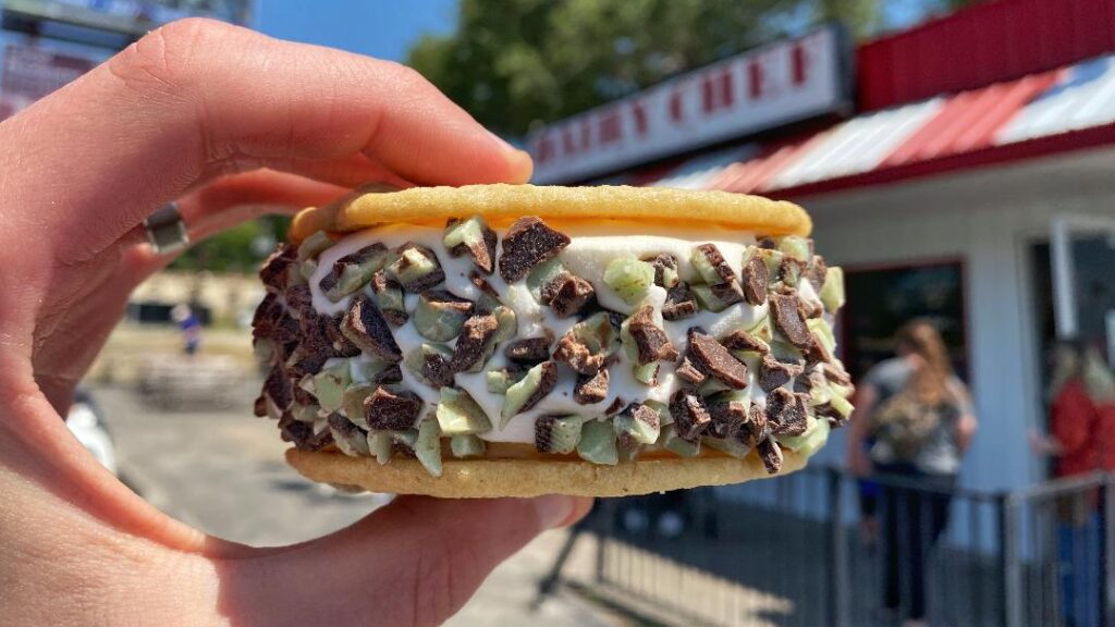 Dairy Chef Ice Cream Cookie Sandwich with Andes Mints