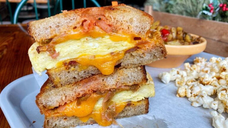 Kitchen Table Egg & Cheese Sandwich Stacked