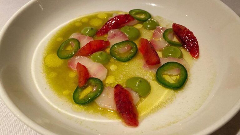 The Boiler Room Baja Striped Bass Crudo