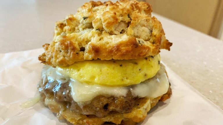 Sugared Ledge Sausage and Egg Biscuit