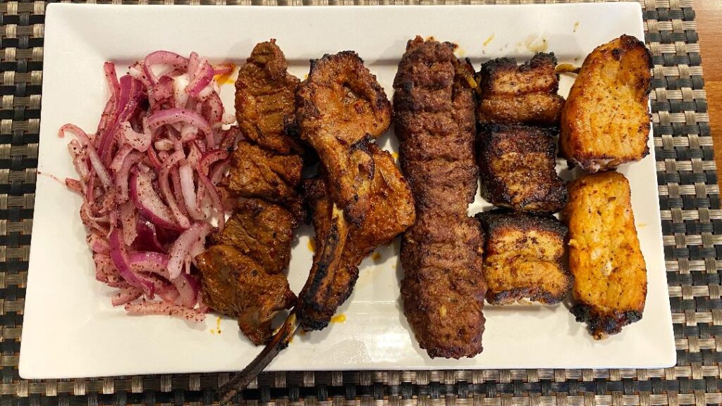 Omaha Kebabs Meat Platter (above)