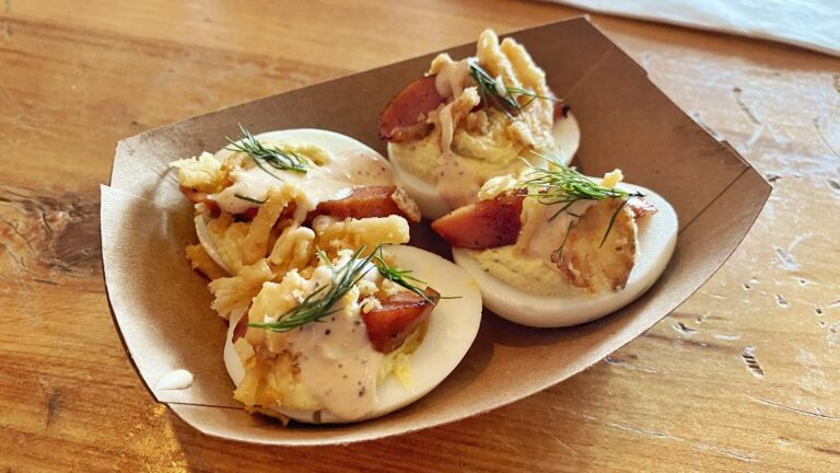 Lazy Buffalo BBQ Deviled Eggs