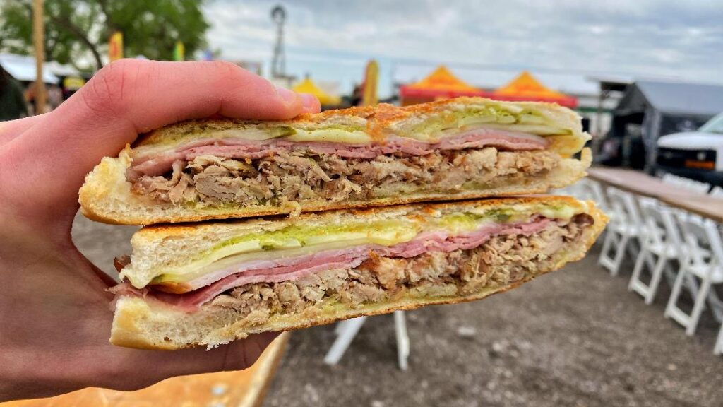 Ybor Cuban Sandwich in hand
