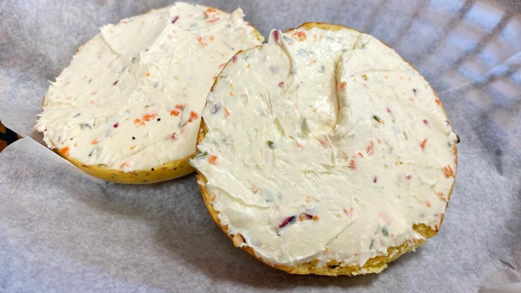 Bagel Bin Super Onion Bagel w: Veggie Cream Cheese