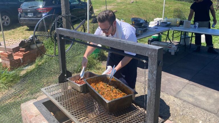 Battle of the Chefs Tim Nicholson on grill