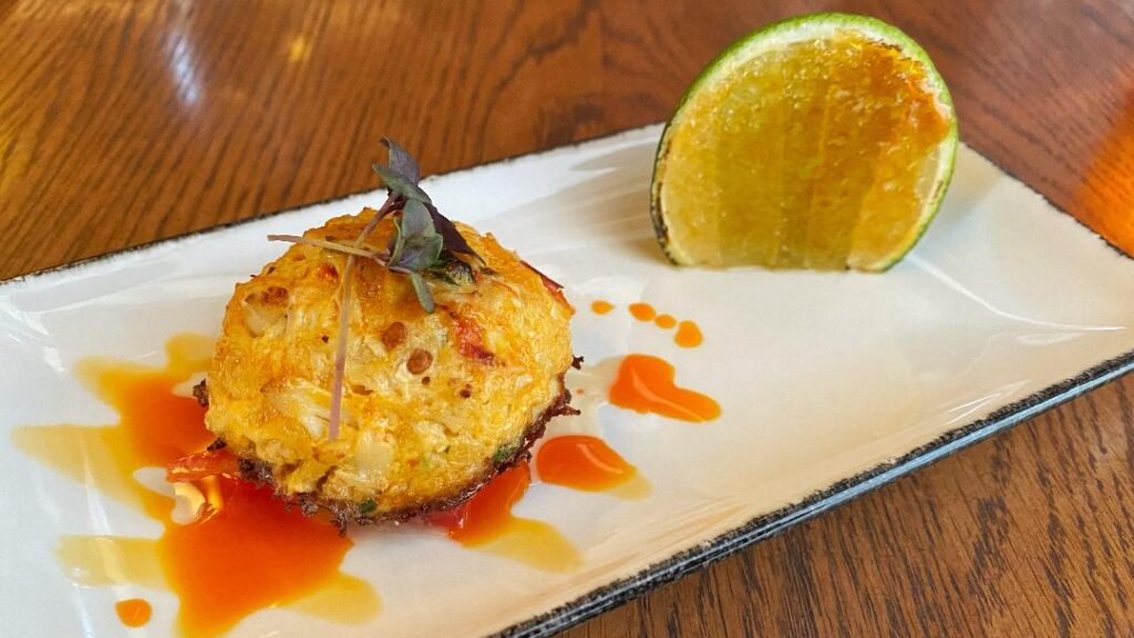 Dynamite Woodfire Grill Crab Cake w: Compressed Watermelon