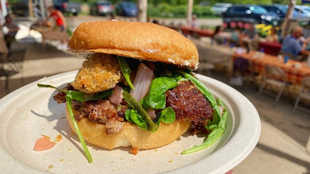 Battle of the Chefs Lamb:Mushroom Burger