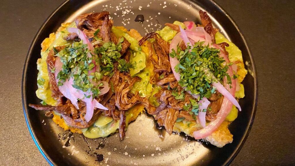 Cumbia Patacones & Ropa Vieja (top view)