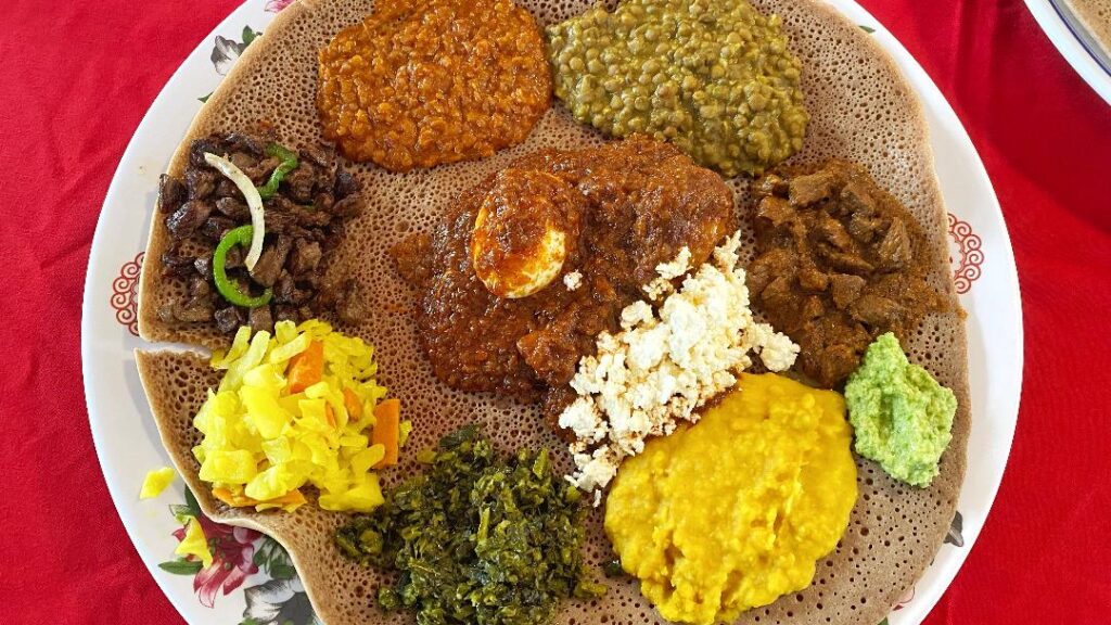 Lalibela Combination Platter (top view)