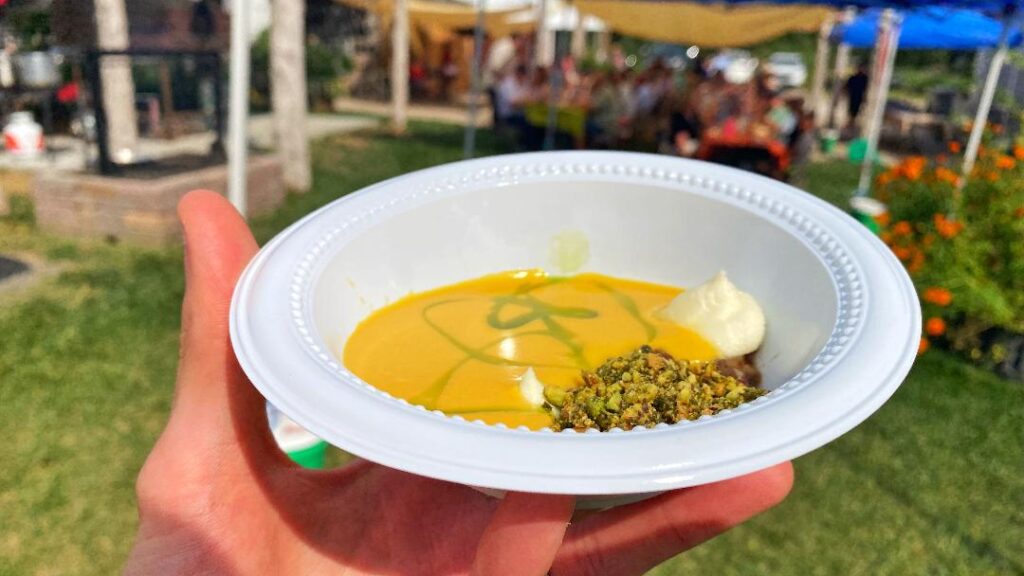 Battle of the Chefs Buttermin Squash Soup w: Beef Bacon Jam