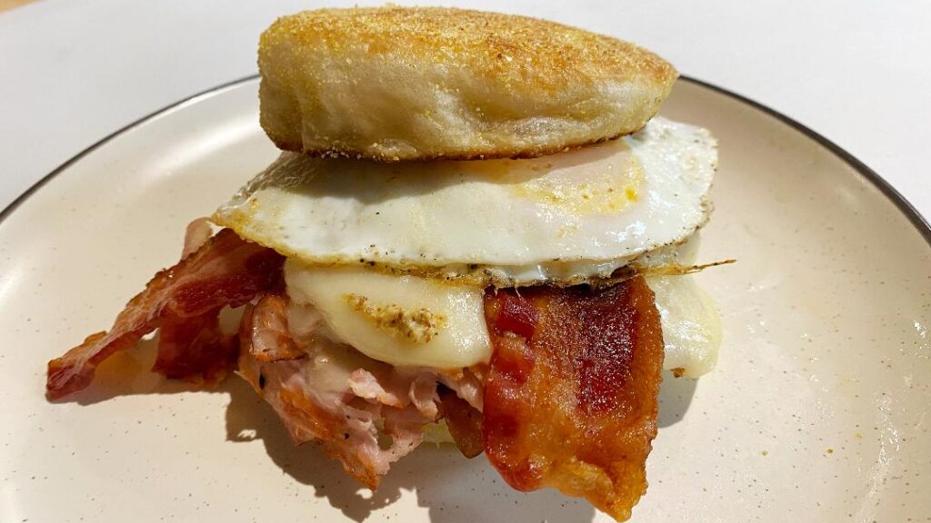 All in Thyme Ham & Bacon Breakfast Sandwich
