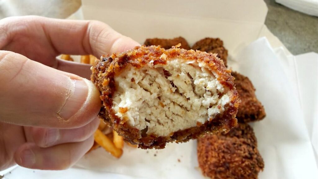 Sauced by Alfaro Adult Chicken Nuggets (inside)