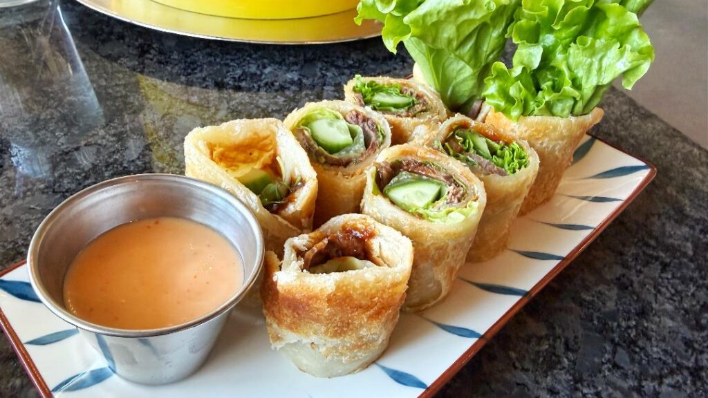 Bobo's Noodles & Dumplings Beef Pancake Rolls