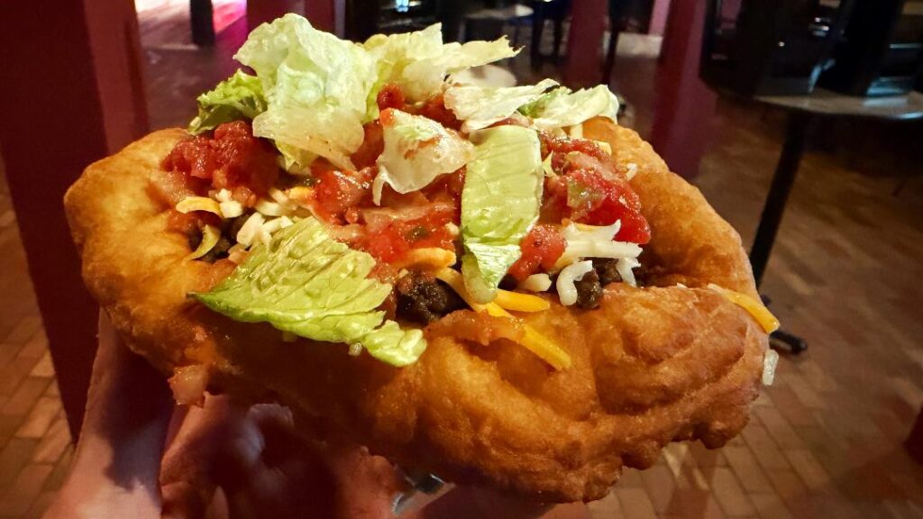 Tradishish Bison NDN Taco (in hand)
