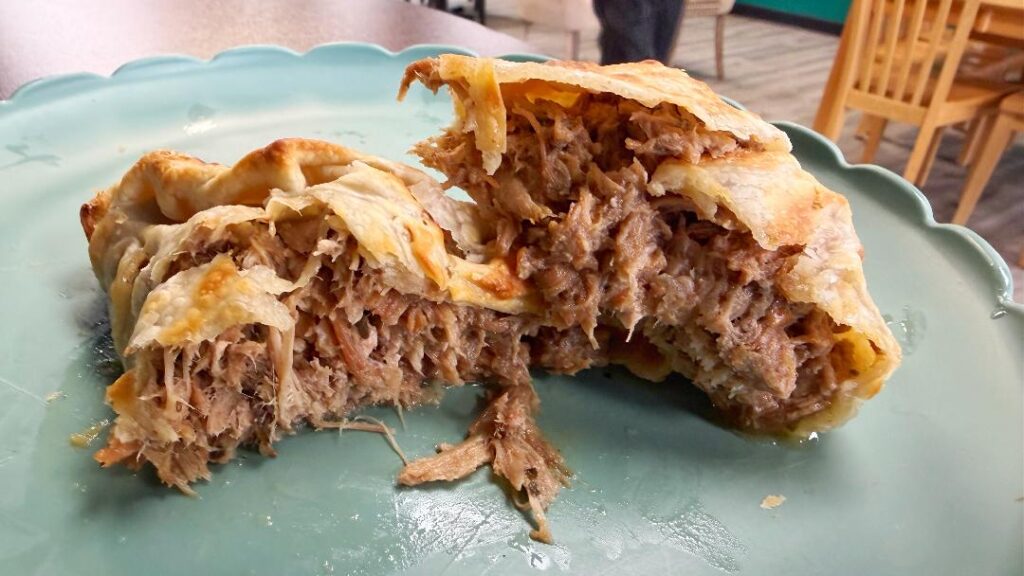 Las Chilenas Shredded Pork Empanada (inside)