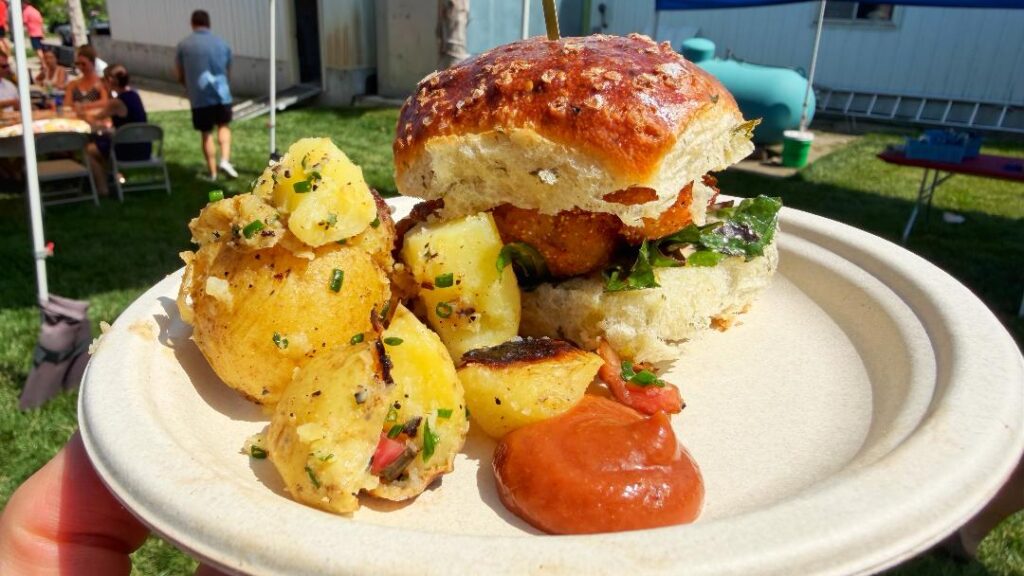 Battle of the Chefs Crispy Lions Mane Mushroom Slider