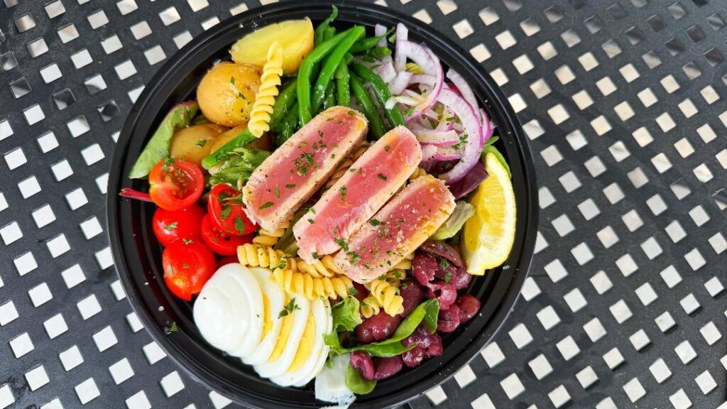 Beatnik's Tuna Nicoise Salad (top view)