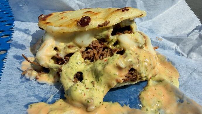 Latin Bites Beef Arepa