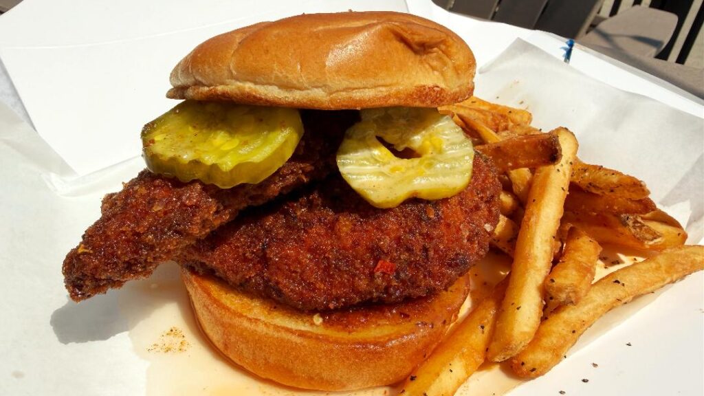 Sauced by Alfaro Nashville Hot Chicken Sandwich 3