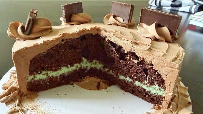 Buttered Marshmallow Andes Mint Cake