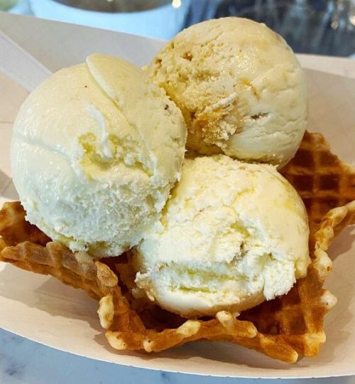 Graley's Waffle Cone Bowl with Ice Cream