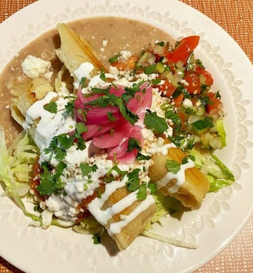 Masa Luna Cochinita Pibil Tamales (top view)